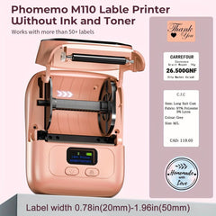 Phomemo M110 Label Maker - Thermal Label Printer, Portable Label Makers For Product, Address, Small Business, Sticker, Home, DIY, Compatible With Android, IOS, Windows & Mac, With 1 Roll 40x30mm Label - Nimall