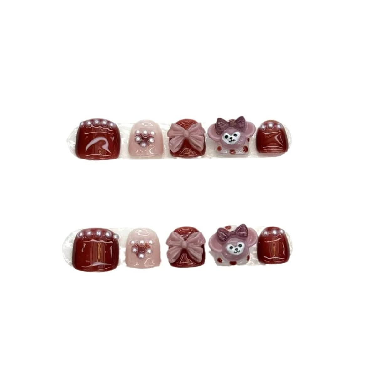 [Popular Children Wear Nail Art] 3 - 10 Year Old Children's Nail Art Cute Children Wear Nail Art Reuse - Nimall