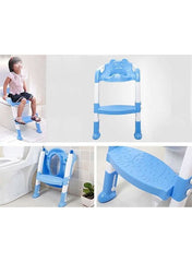 Portable and comfortable children's toilet seat with adjustable ladder LK086 - Nimall