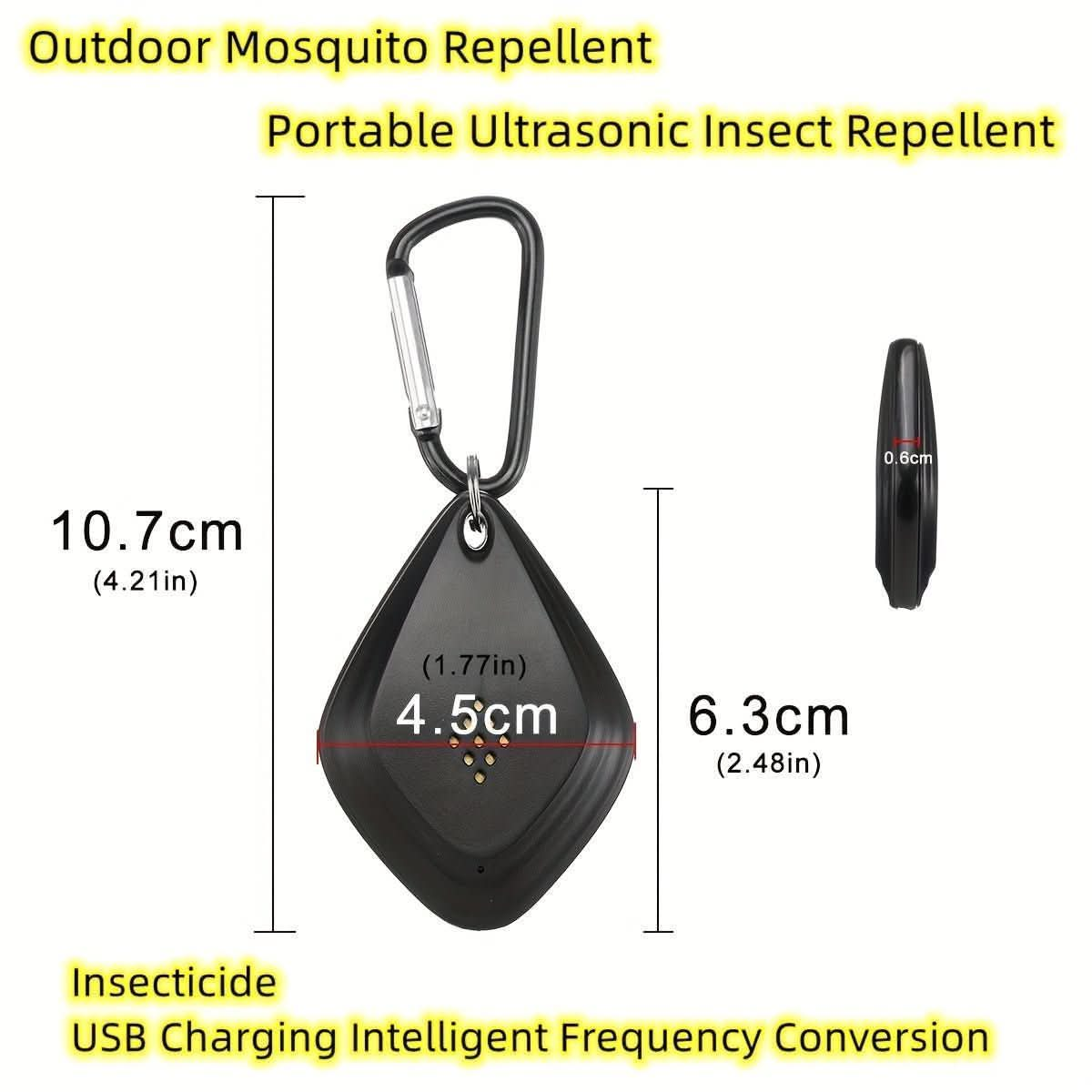 Portable Ultrasonic Mosquito Repellent - USB Charging, Intelligent Frequency Conversion, Protects Your Family from Insects - Nimall