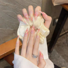 Pure hand - worn nail summer super fairy lily gradual change ice white versatile removable manicure - Nimall