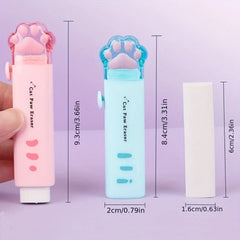 Push - pull Cat Paw Cute Eraser Pencil Eraser Rubber Cartoon Pen Eraser School Supplies Prizes Office Eraser - Nimall