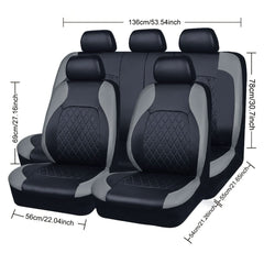 PVC Leather Universal Size Car Seat Cover 5 Seats Fit For Most Cars - Nimall