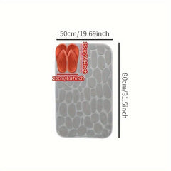 Quick - Dry Non - Slip Bath Mat with Pebble Design - Super Absorbent, Odorless for Bathroom, Kitchen, Laundry & Bedroom - Nimall