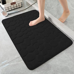 Quick - Dry Non - Slip Bath Mat with Pebble Design - Super Absorbent, Odorless for Bathroom, Kitchen, Laundry & Bedroom - Nimall