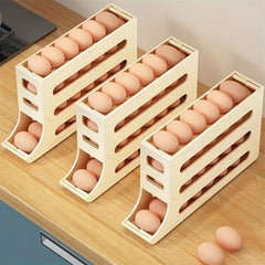 Refrigerator Egg Storage Box, Automatic Egg Rolling Rack, Large Capacity Refrigerator Special Egg Holder Storage Box, ABS Material - Nimall