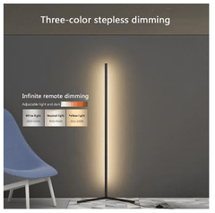 Remote Control LED Light Corner Lamp White Light ABS 20 watts Multicolour 55x13.78inch - Nimall