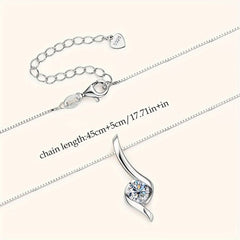 S925 1 Carat Moissanite Pendant Necklace, Ideal Choice For Gifts AL094 - Nimall