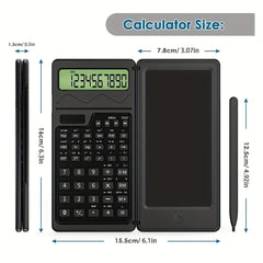 Scientific Calculators10 - Digit LCD Display Foldable Calculator With Handwriting Board, Solar And Battery Dual Power Supply For Teacher, Engineer - Nimall