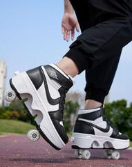 أحذية Heelys ذات العجلات الأربع غير المرئية القابلة للسحب بنقرة واحدة للكبار من Heelys للتزلج على الجليد للأولاد والبنات