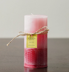 Amara Pillar Candle Multi Pink 7X15Cm 460G