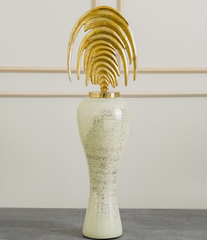 Decor Sculpture Gold 33X24X107Cm