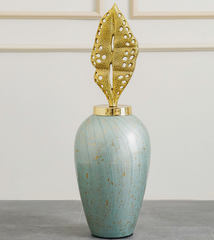 Decor Sculpture Gold 26X26X78Cm