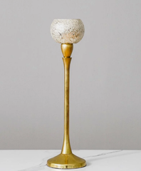 Candle Holder Gold 12X12X41Cm