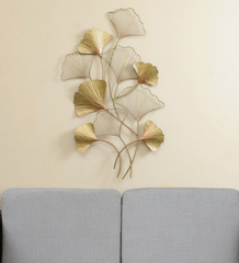 Metal Ginko Leaf Wall Décor 60X96Cm