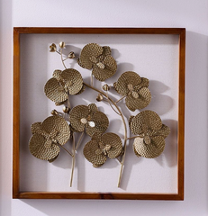 Metal Poppy Floral Wall Décor 50X50Cm