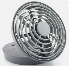 Treva 5 Inch Portable Fan, Battery Operated Or Usb Connected Cooling - Grey