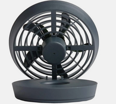 Treva 5 Inch Portable Fan, Battery Operated Or Usb Connected Cooling - Grey