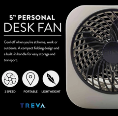 O2Cool's 5 Inch Portable Fan - Grey