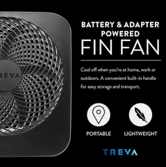 Treva 10 Inch Portable Desktop Air Circulation Battery Fan