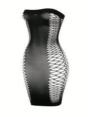 Sexy Women's Bold Bodycon Dress Hollow Out Homewear Womens Lingerie - Nimall