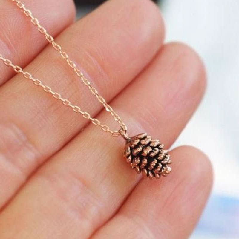 Simple and stylish pine nut plant specimen necklace, popular item jewelry - Nimall