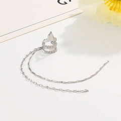 Simple fashion temperament niche design long chain fringed ear bone clip - Nimall