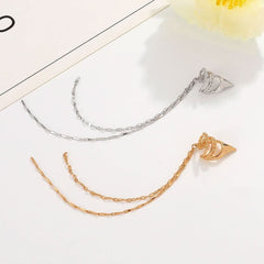 Simple fashion temperament niche design long chain fringed ear bone clip - Nimall