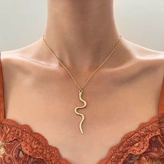 Simple snake pendant collarbone chain - Nimall