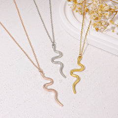 Simple snake pendant collarbone chain - Nimall