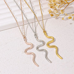 Simple snake pendant collarbone chain - Nimall