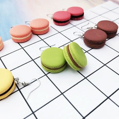 Simulation Macaron Earrings Cute Burger Earrings Summer Ear Clips - Nimall