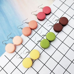 Simulation Macaron Earrings Cute Burger Earrings Summer Ear Clips - Nimall