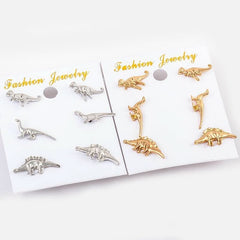 Small animal dinosaur set personalized earrings - Nimall