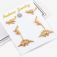 Small animal dinosaur set personalized earrings - Nimall