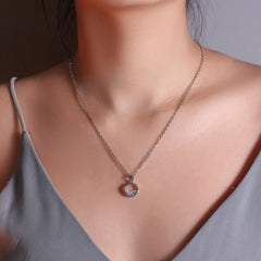 Small fresh and versatile necklace Mori simple semi - round earrings - Nimall