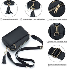 Small Retro Black Classic Shoulder Crossbody Bag AL269 - Nimall