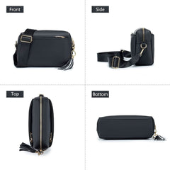 Small Retro Black Classic Shoulder Crossbody Bag AL269 - Nimall