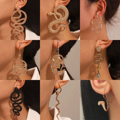 Snake earrings female punk earrings earrings personalized exaggerated earrings - Nimall