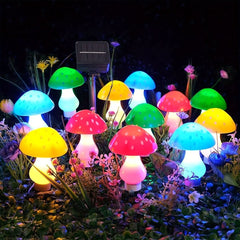 Solar Mushroom Stakes Lights 12Packs Mushroom Solar Lights Outdoor Garden - Nimall