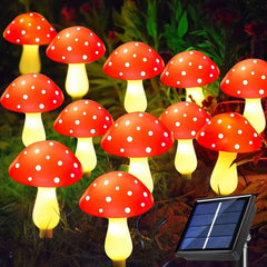 Solar Mushroom Stakes Lights 12Packs Mushroom Solar Lights Outdoor Garden - Nimall