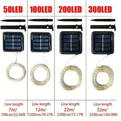 Solar String Lights Outdoor 3 Pack Warm White LED Fairy Lights - Nimall