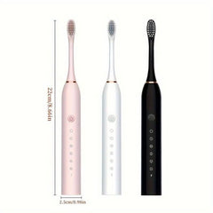 Sonic Electric Toothbrush Ultrasonic Automatic USB Rechargeable Toothbrush Replaceable Tooth Brush - Nimall