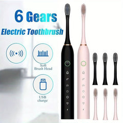 Sonic Electric Toothbrush Ultrasonic Automatic USB Rechargeable Toothbrush Replaceable Tooth Brush - Nimall