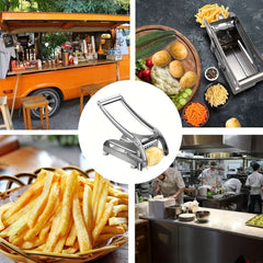 Stainless Steel French Fry & Vegetable Cutter with Suction Base - Heavy Duty Slicer for Potatoes, Carrots, Cucumbers - Perfect for Onion Chopping & Kitchen Use - Nimall