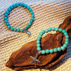 Starfish Turtle Bracelet Turquoise Beaded Bracelet - Nimall