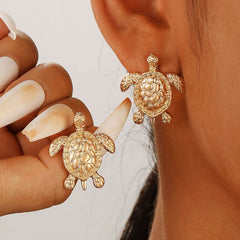 Starfish Turtle Earrings Female Personality Versatile Summer Ocean Earrings - Nimall