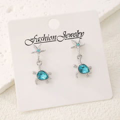 Starfish Turtle Earrings Female Personality Versatile Summer Ocean Earrings - Nimall