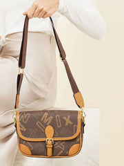 Styli Women All Over Letter Print Buckle Detail Crossbody Bag AL277 - Nimall