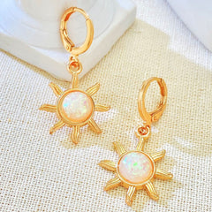 Sun earrings women's personality temperament earrings earrings - Nimall